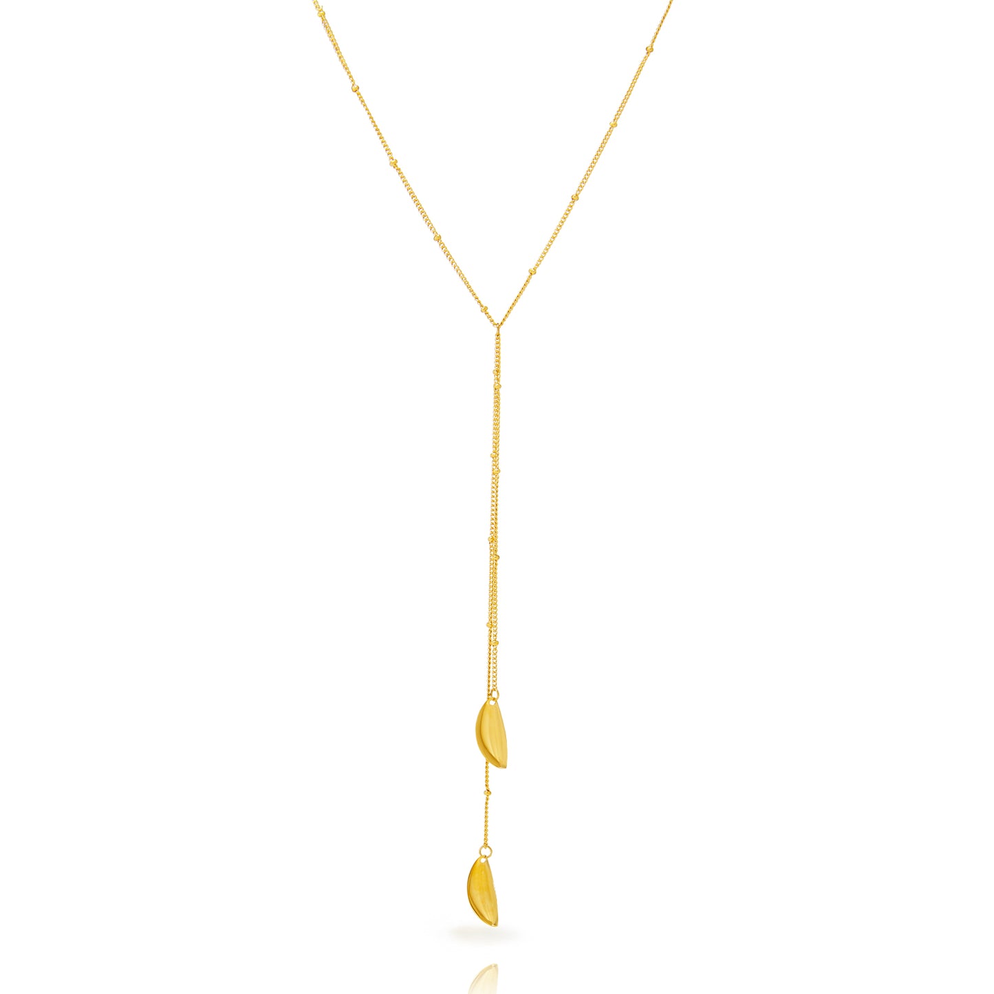 Collar largo hojas