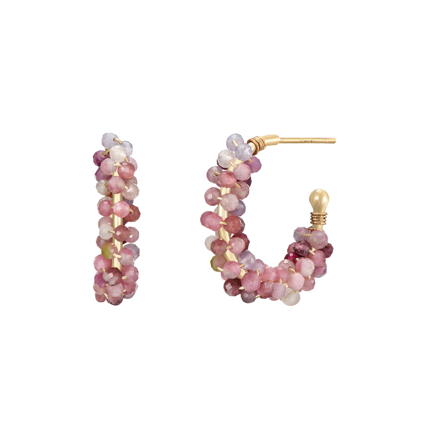 Pendientes aro minerales (elige color)