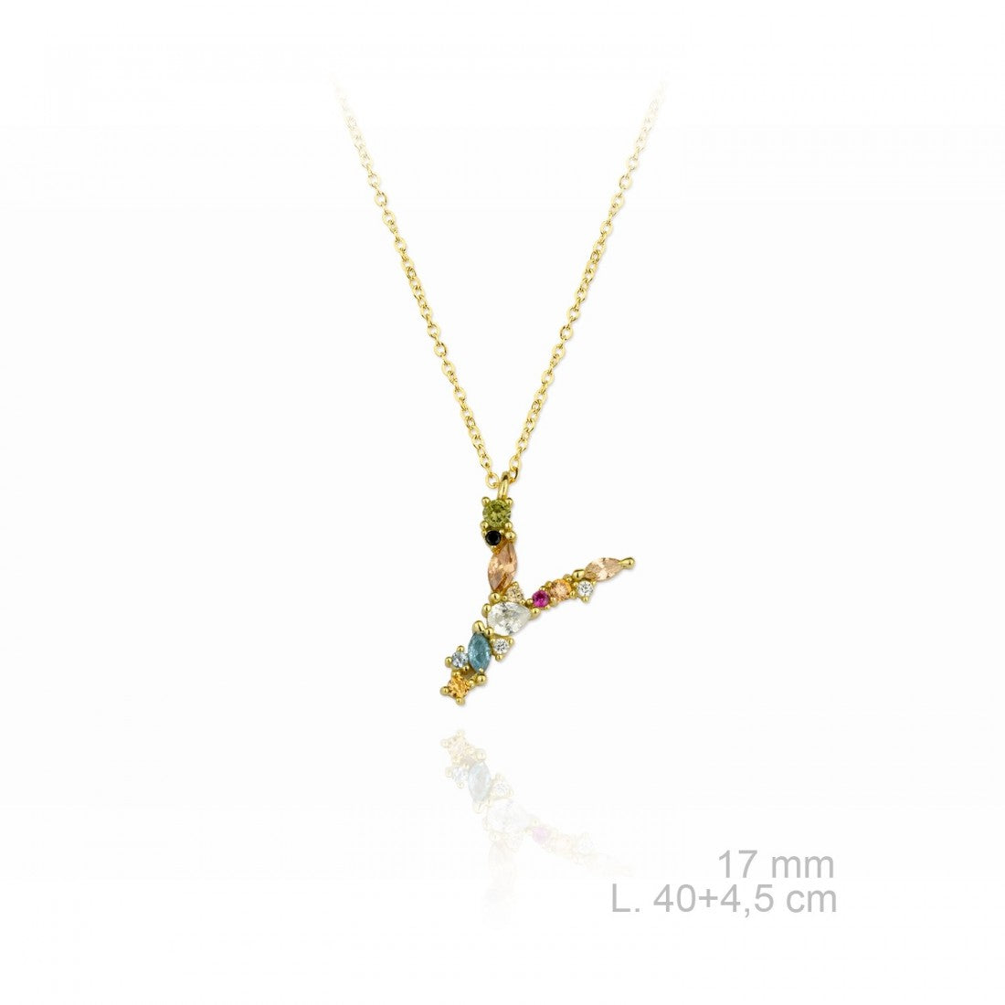 Collar inicial grande colores