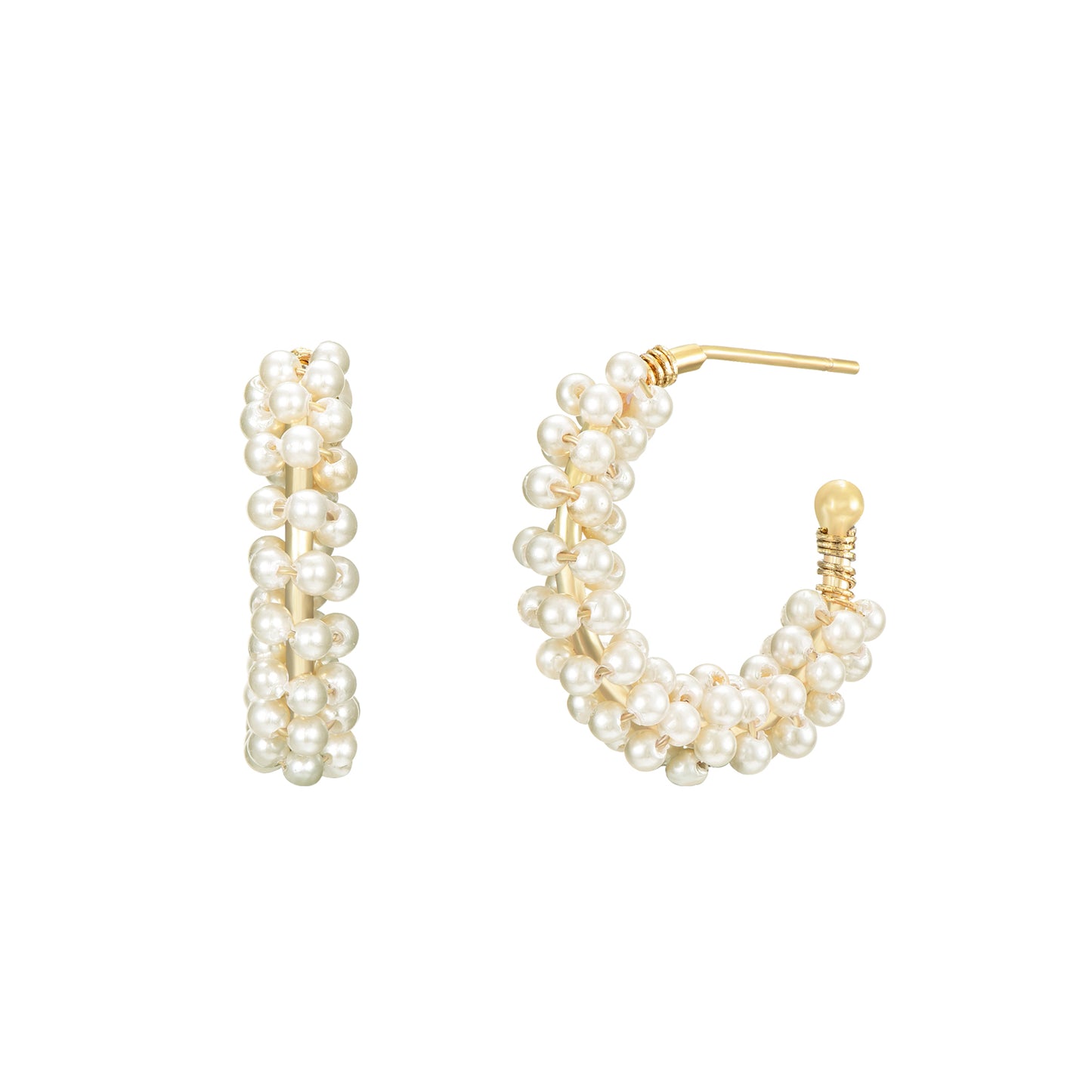 Pendientes aro minerales (elige color)