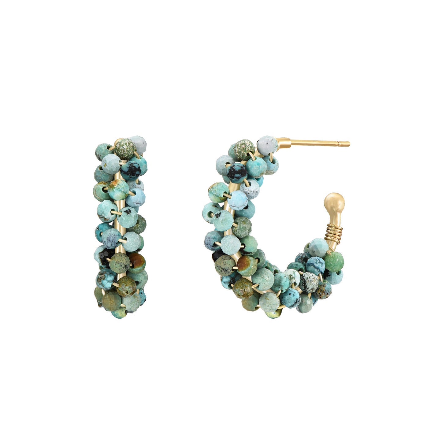 Pendientes aro minerales (elige color)