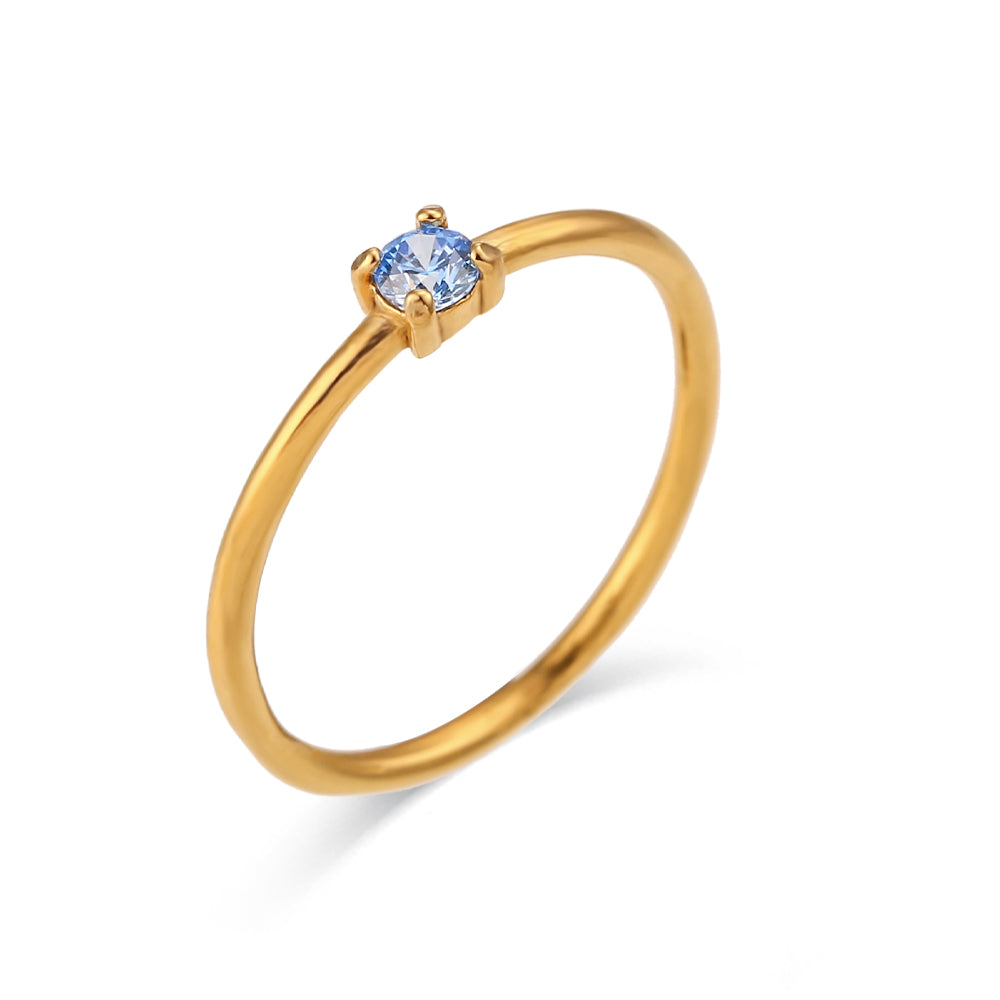 Anillo circonita mes nacimiento (elige color)