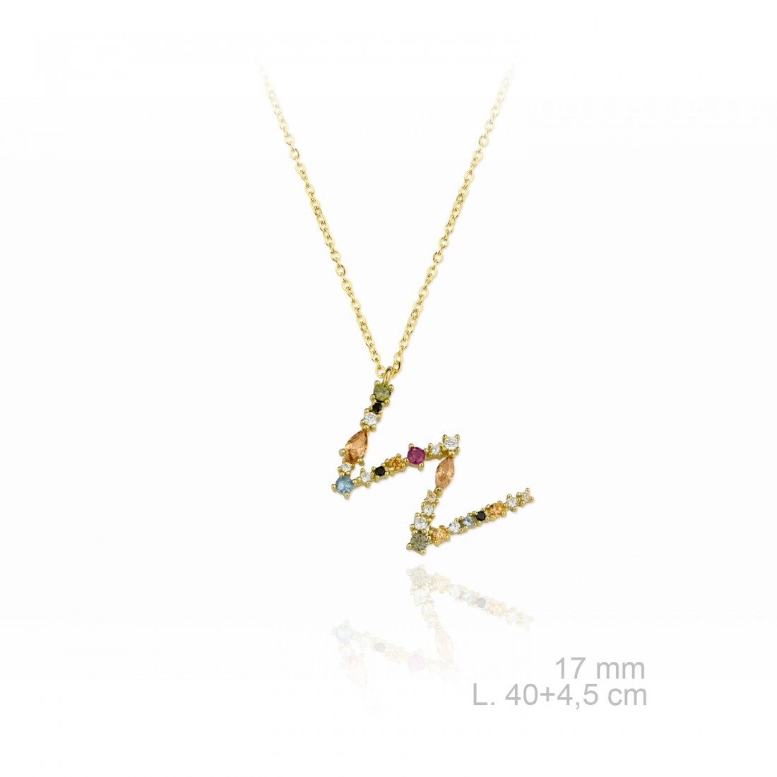 Collar inicial grande colores