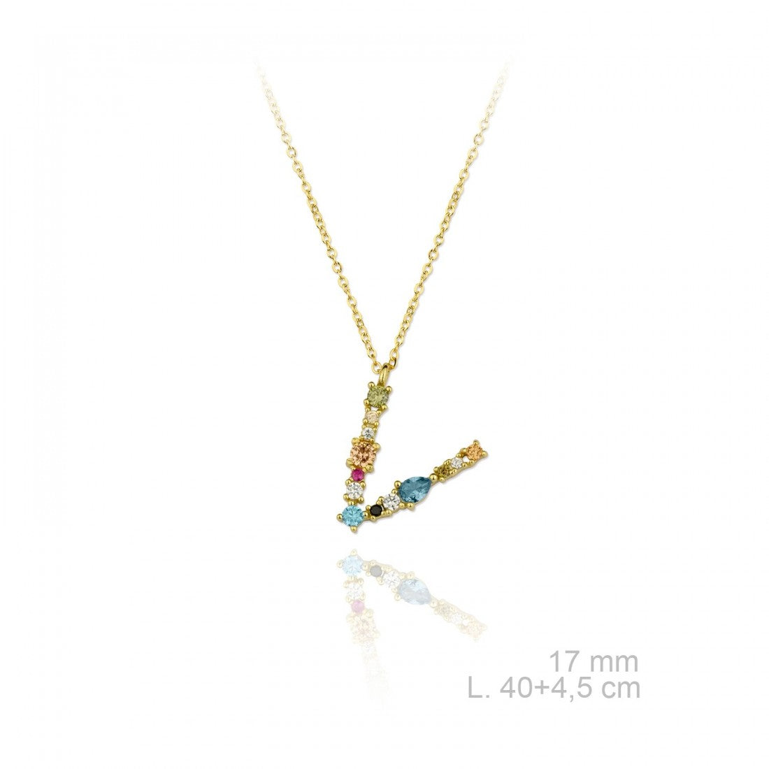 Collar inicial grande colores