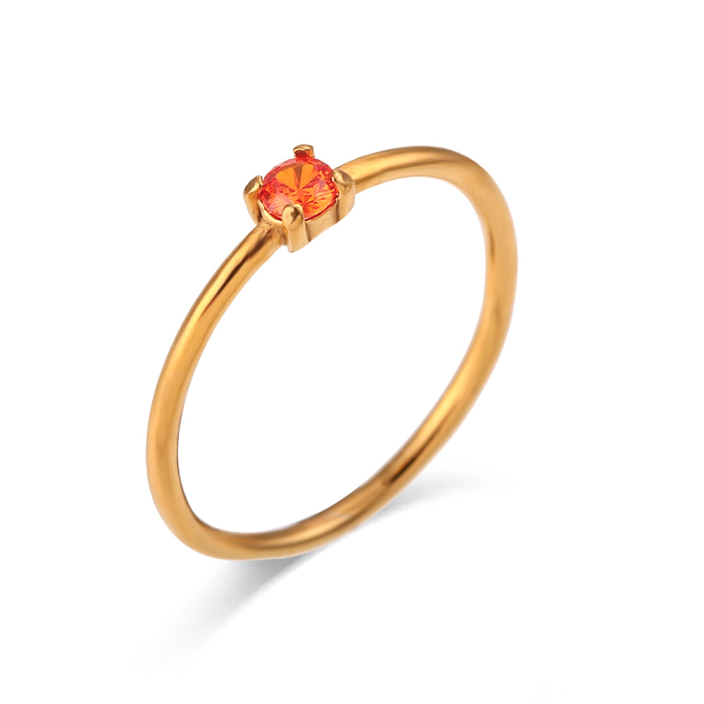 Anillo circonita mes nacimiento (elige color)