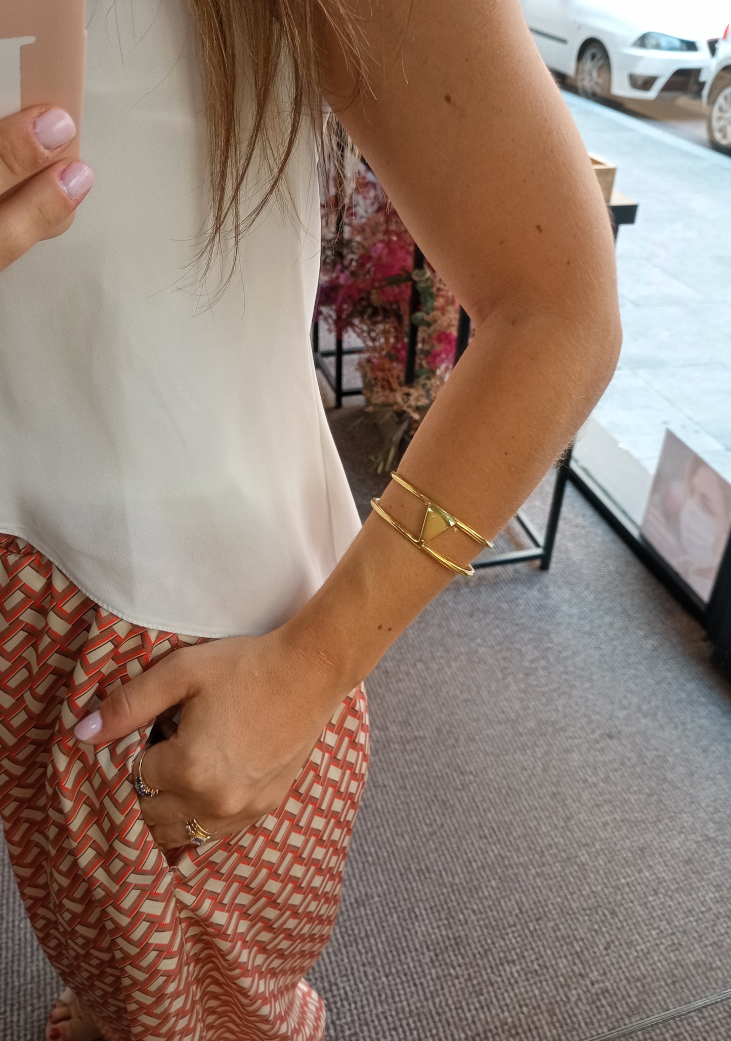 Pulsera Brazalete doble 64mm