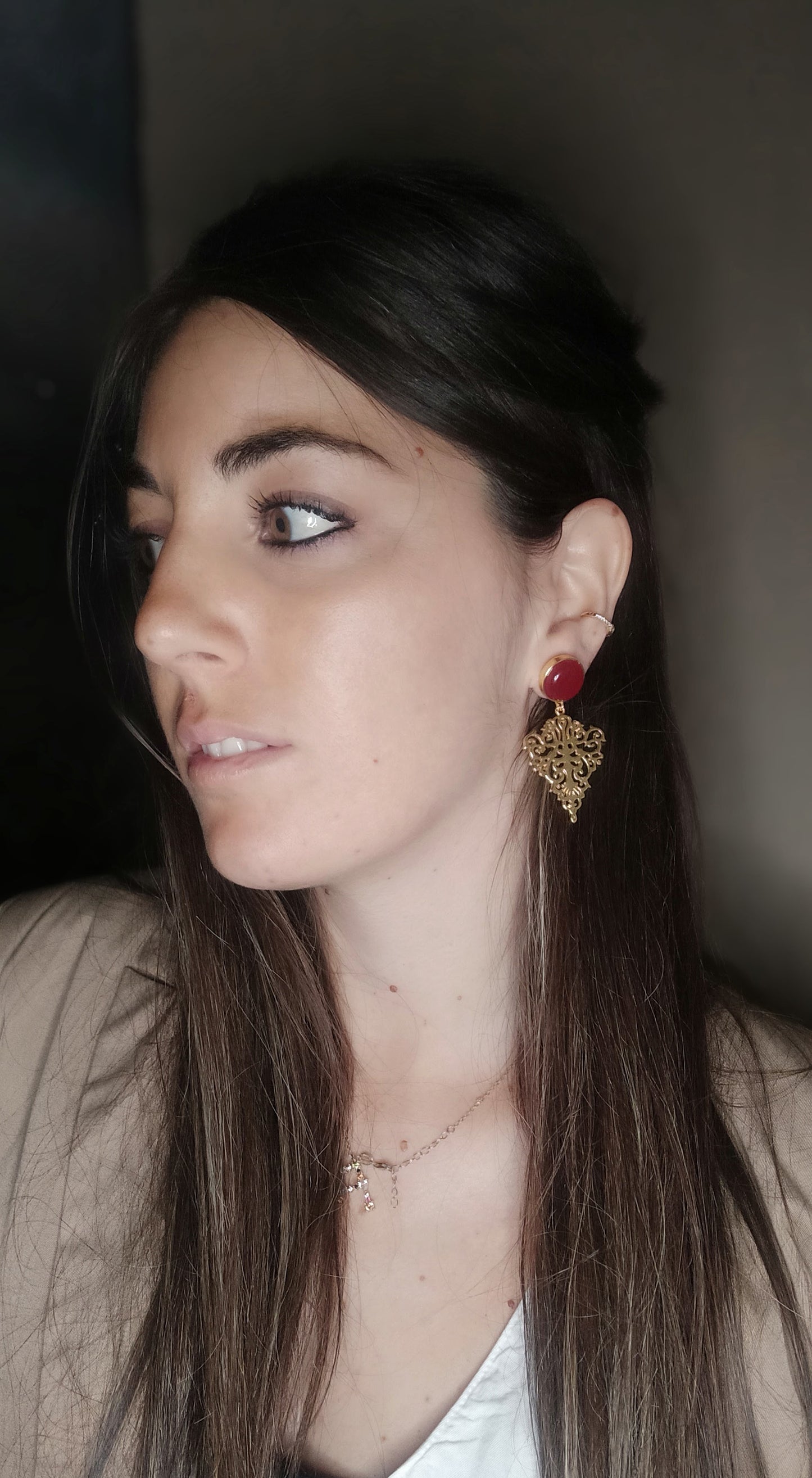 Pendientes bronce aqua