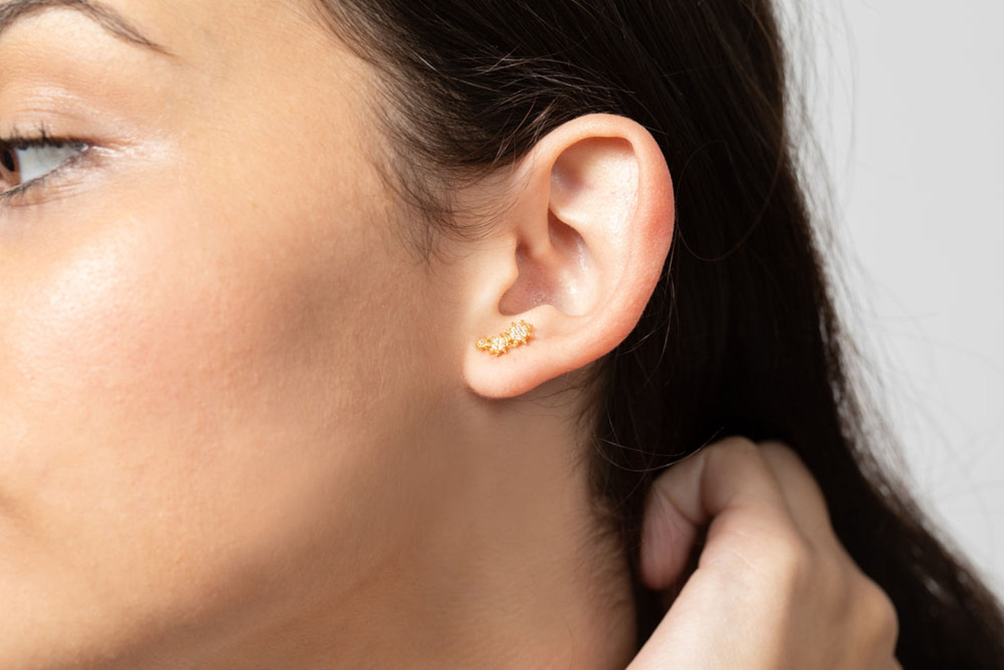 Pendientes 3 estrellas negro