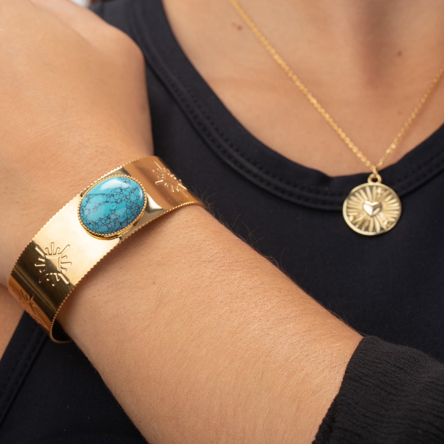 Pulsera mineral turquesa
