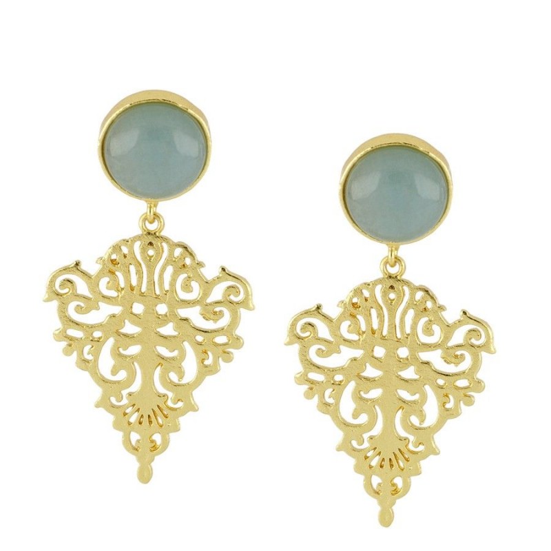 Pendientes bronce aqua