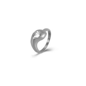 Anillo corazón circonita