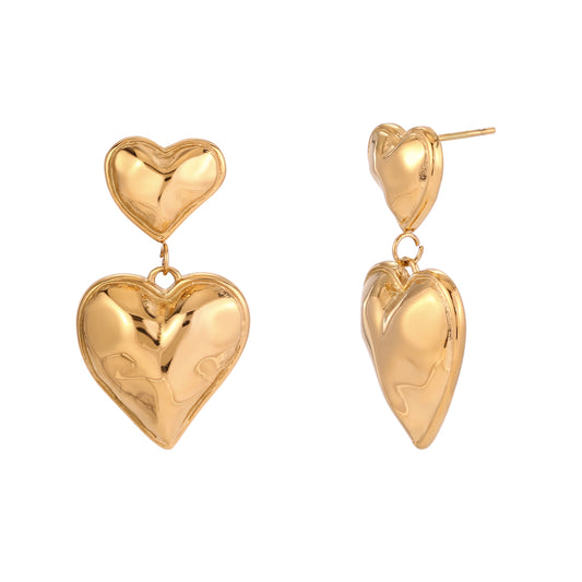 Pendientes cuelga corazones