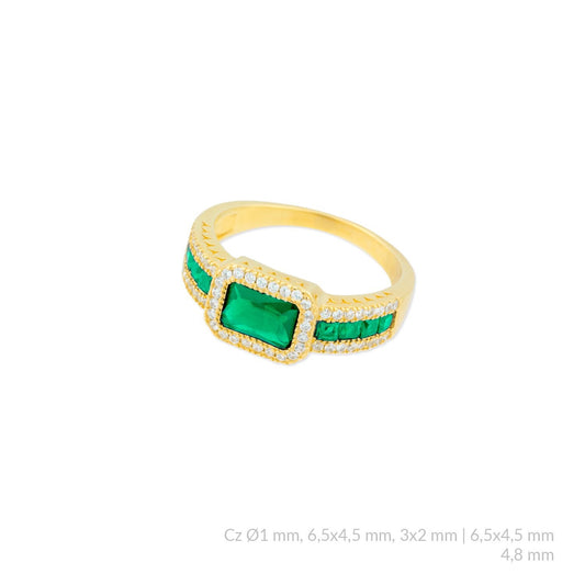 Anillo vintage verde