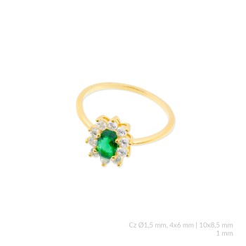 Anillo vintage verde