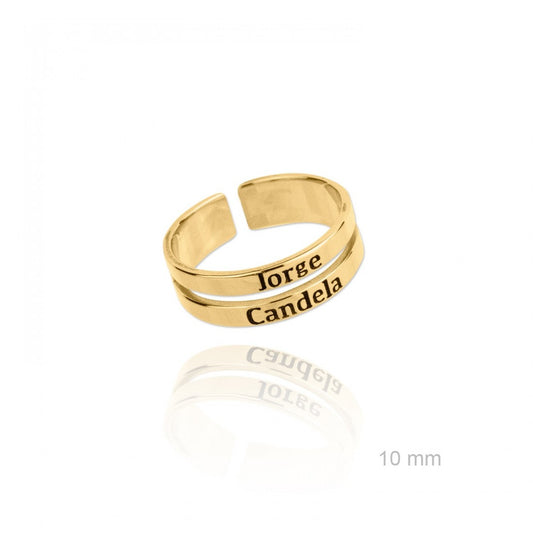 Anillo personalizado doble