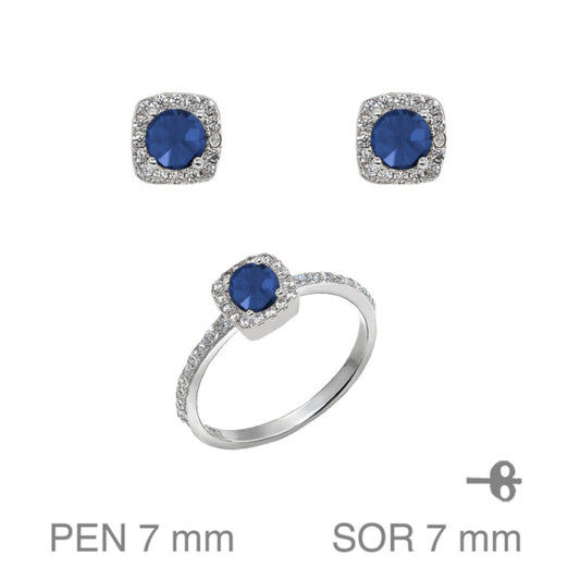 Conjunto circonitas azul