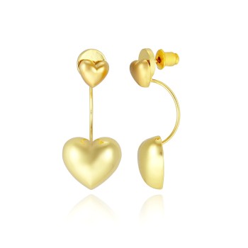 Pendientes doble corazones