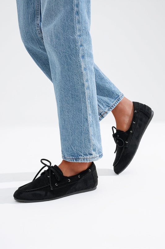 Mocasines negro ante