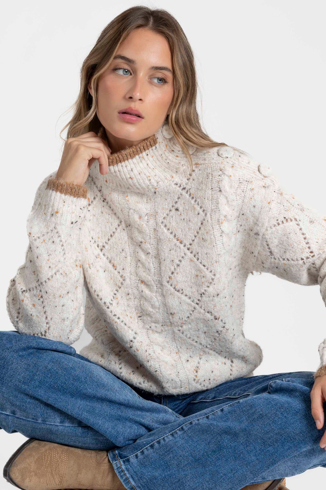 Jersey lana rosa