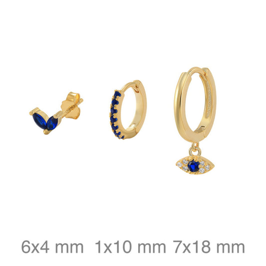 Set minis azul aros