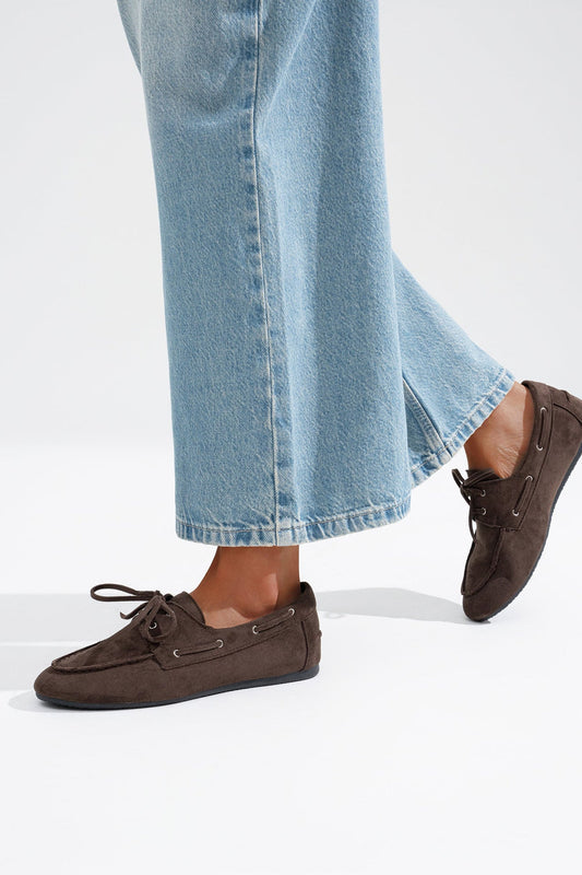 Mocasines marron ante