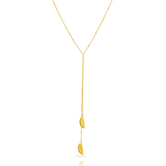 Collar largo hojas
