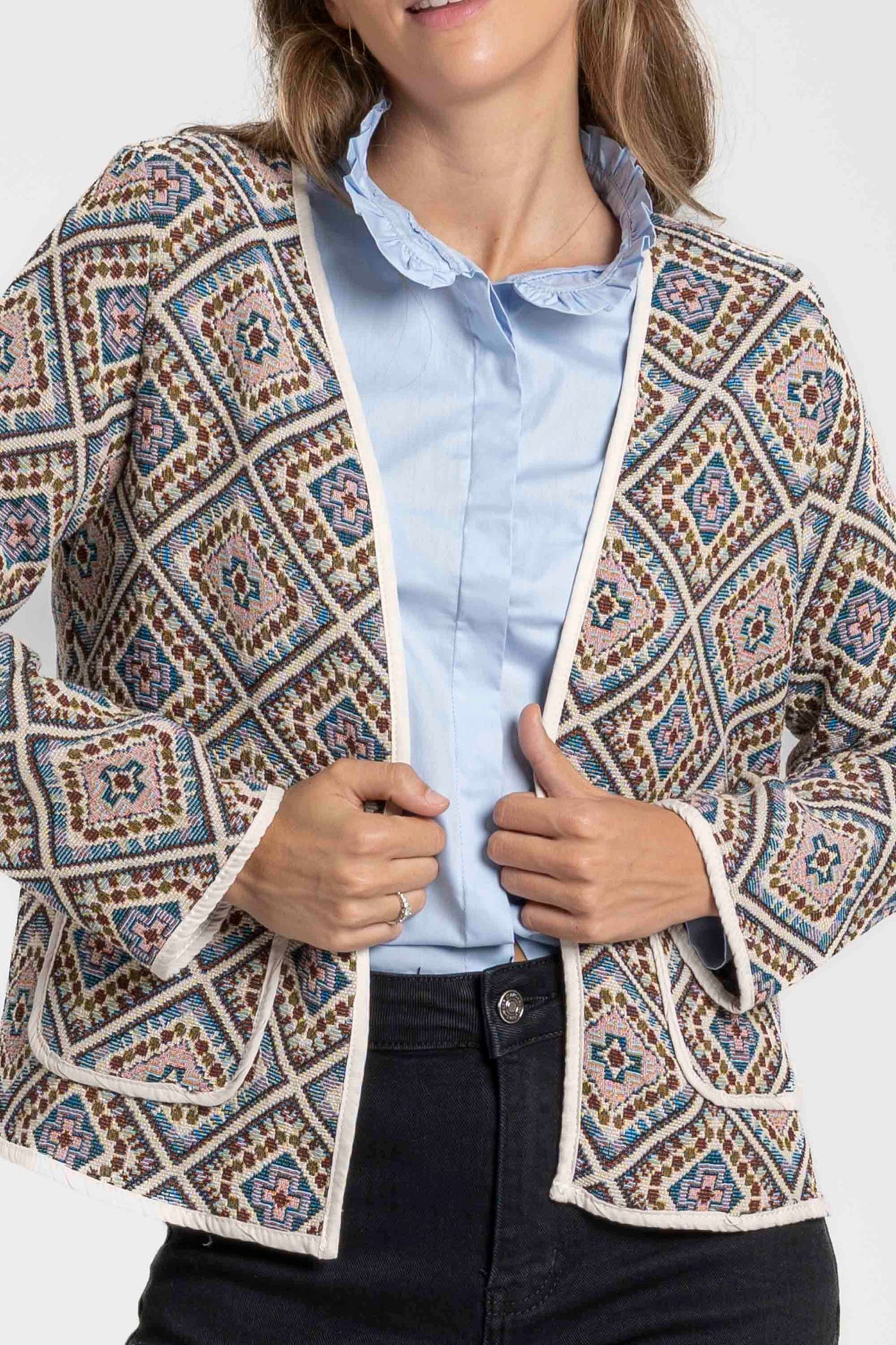 Chaqueta estampada boho