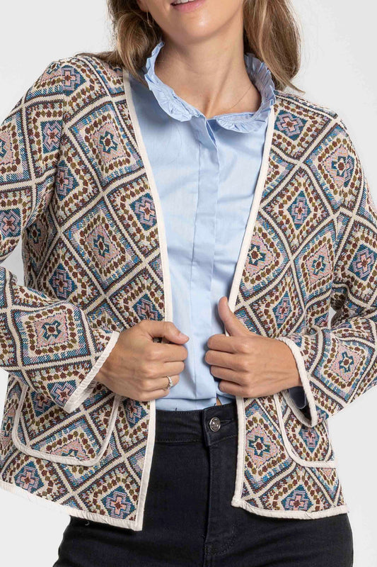 Chaqueta estampada boho