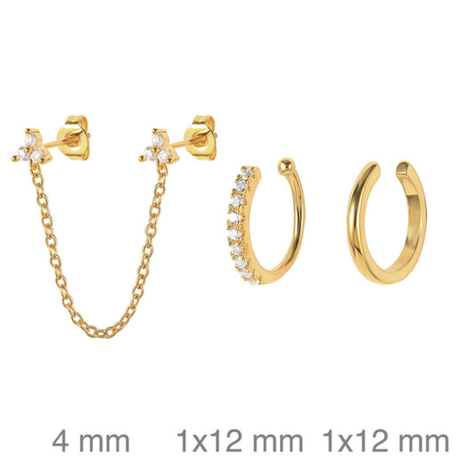 Set minis earcuffs, cadena