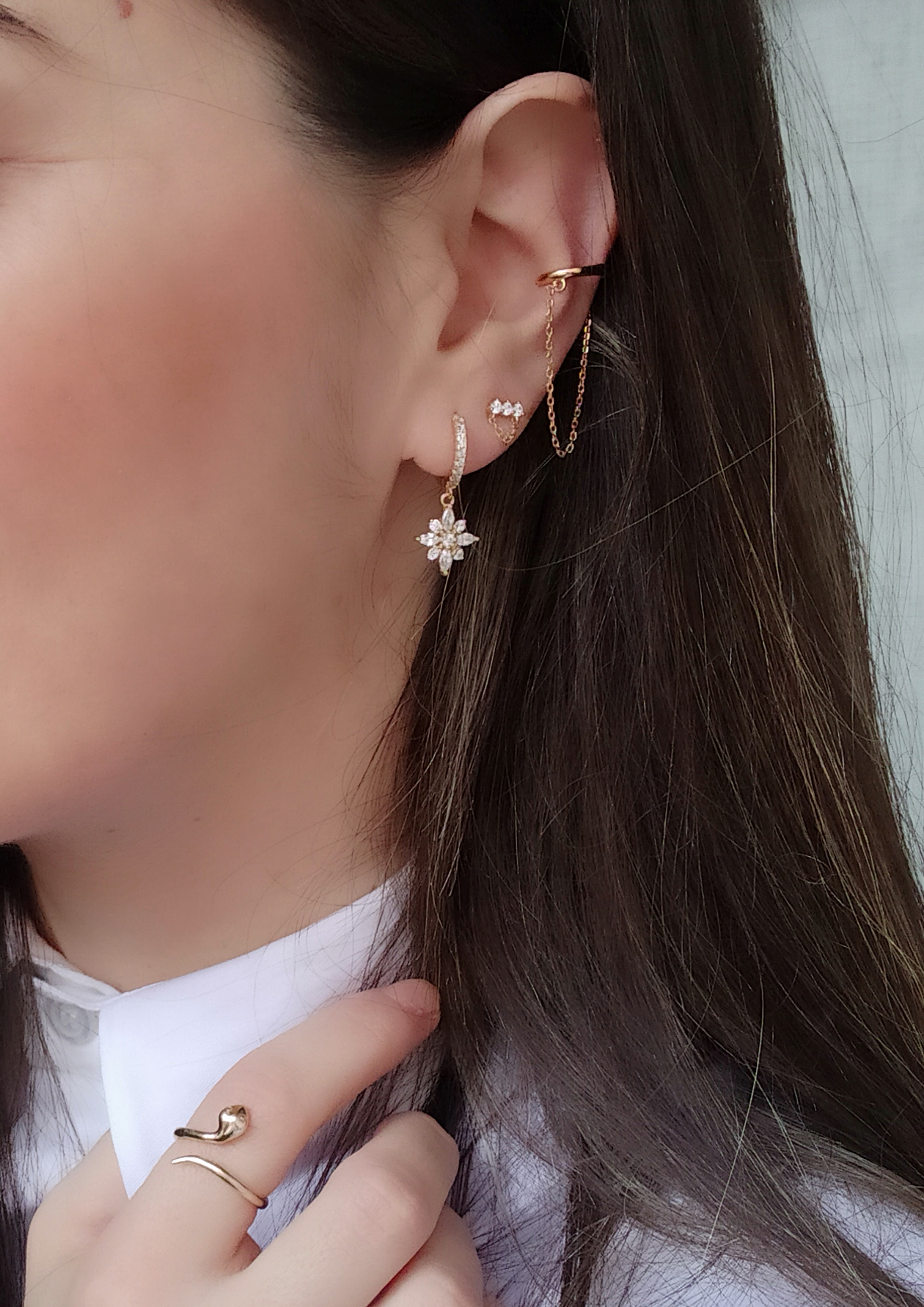 Pendiente mini cadenita gold