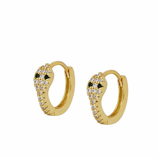 Pendientes mini aro Snake gold