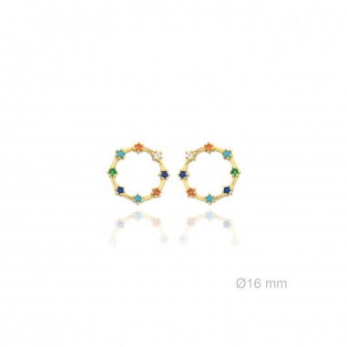 Pendientes aro rainbow