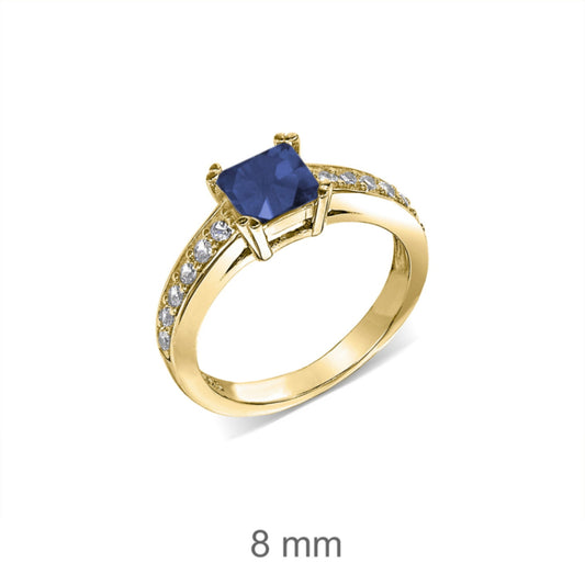 Anillo Zafiro dorado